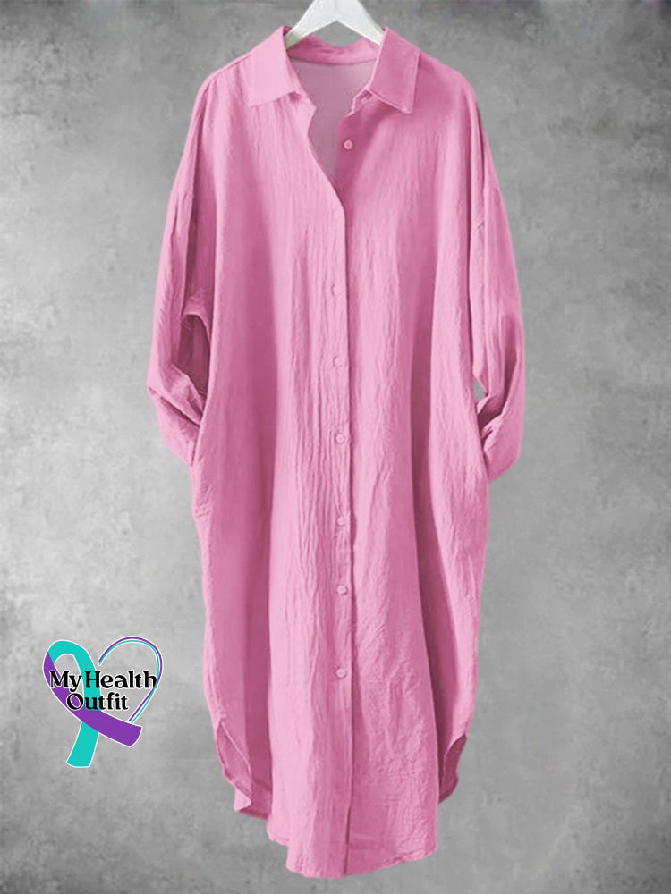 Women’s Eight Colors Available Art Print Long Pocket Skirt Pink / S