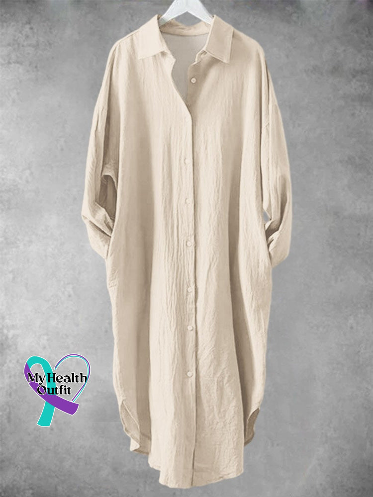 Women’s Eight Colors Available Art Print Long Pocket Skirt Sand / S