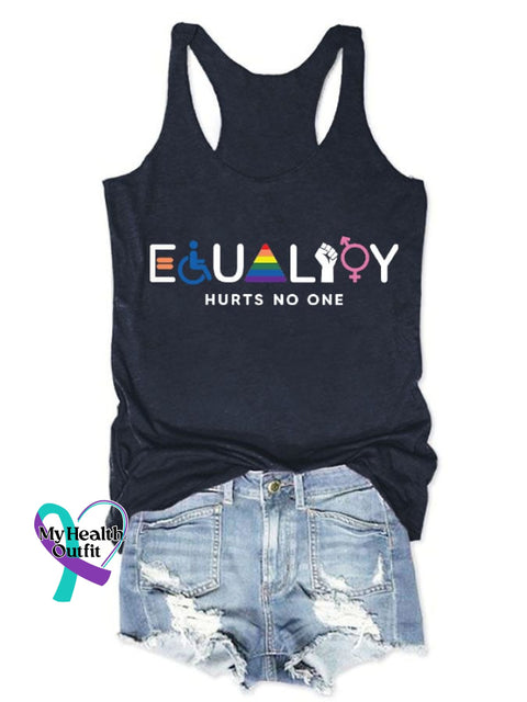 Women’s ’Equality Hurts No One’ Printed Tank Top Navy / S