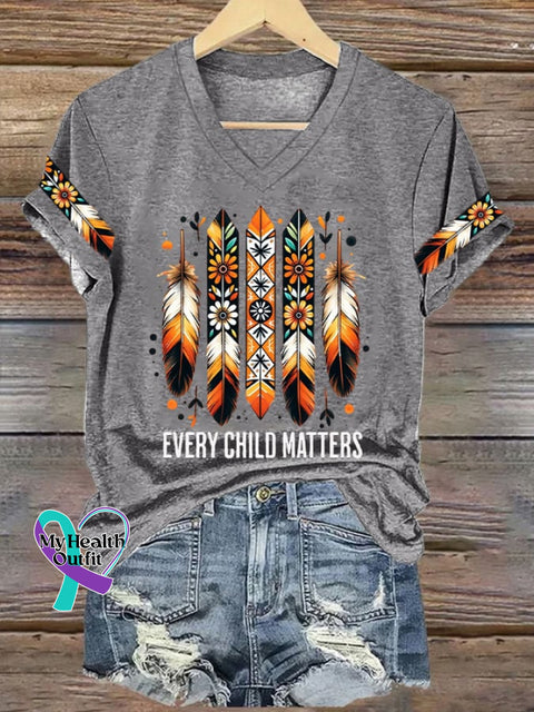 Women’s Every Child Matters Print T-Shirt Gray / S