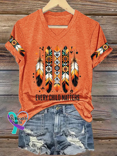 Women’s Every Child Matters Print T-Shirt Orange / S