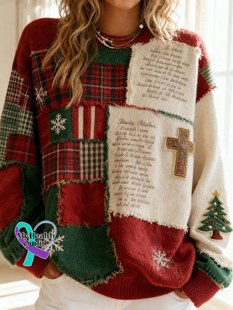 Women’s Faith Christmas Print Sweatshirt Picture 1 / S