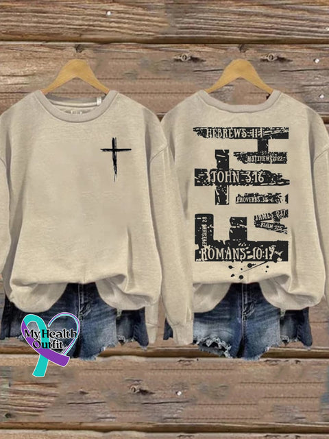 Women’s Faith Crew Neck Long Sleeve Sweatshirt Khaki / S