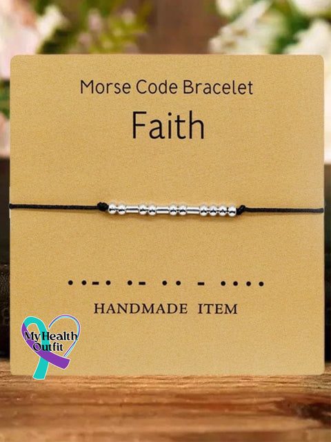 Women’s Faith Morse Code Bracelet Silver / One-Size