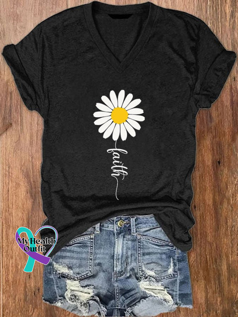 Women’s Faith Printed T-Shirt Black / S