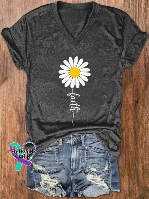 Women’s Faith Printed T-Shirt Dark Grey / S