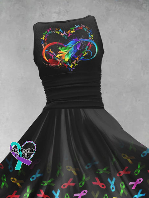 Women’s Fight Cancer In All Colors Midi Dress