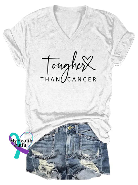 Women’s Fight Cancer Print Casual T-Shirt White / S