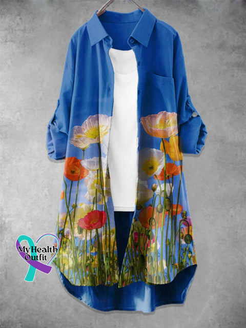 Women’s Floral Art Print Casual Dress Muilticolor / S