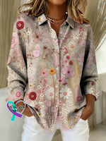 Women’s Floral Print Casual Cotton Shirt Multicolor / S