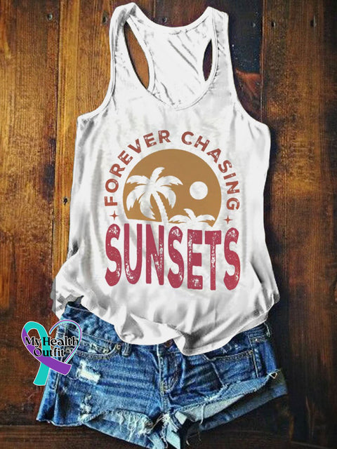 Women’s Forever Chasing Sunset Tank Top White / S