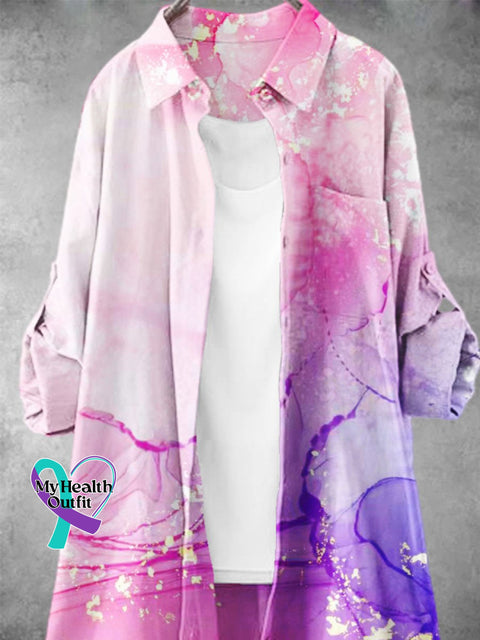 Women’s Gilt Fluid Abstraction Gradient Art Print Dress