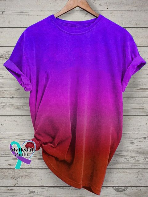 Women’s Gradient Print Casual T-Shirt Picture 4 / S