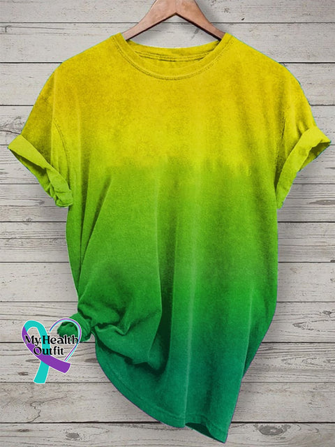 Women’s Gradient Print Casual T-Shirt Picture 5 / S