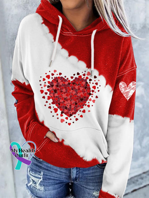 Women’s Heart Hoodie Red / S