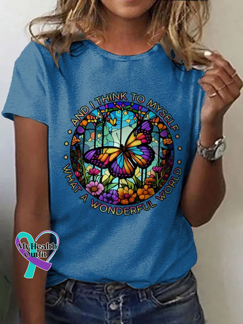 Women’s Hippie Print Casual T-Shirt Blue / S