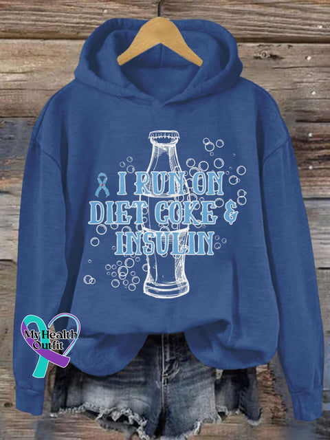 Women’s I Can Do Anything Except Make Insulin Print Casual Sweatshirt Blue / S