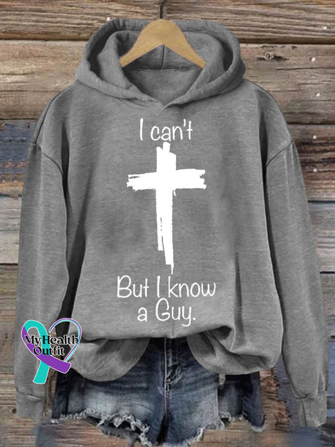 Women’s I Can’t But Konw A Guy Christian Print Casual Sweatshirt Grey / S