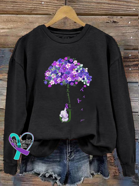 Women’s I Will Remember For You Dementia Alzheimer’s Awareness Print Sweatshirt Black / S