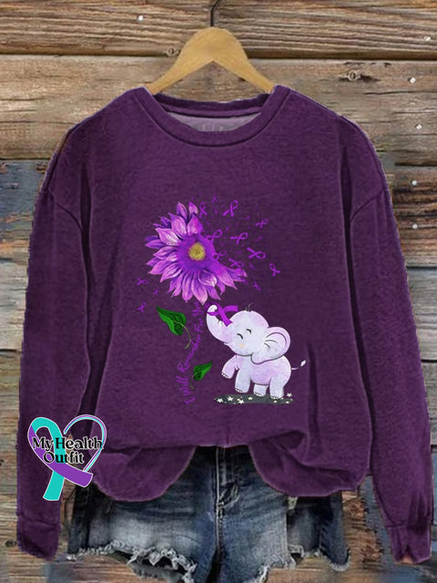 Women’s I Will Remember For You Dementia Alzheimer’s Awareness Print Sweatshirt Purple / S