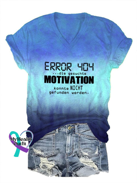 Women’s Inspirational Quotes Motivation Print V-Neck T-Shirt Blue / S