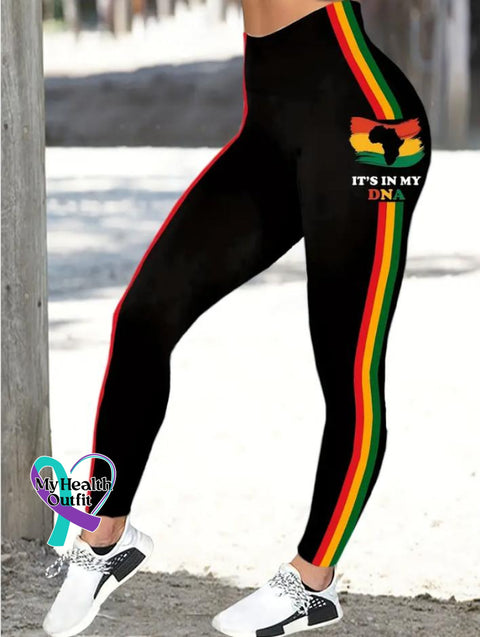 Women’s It’s In My Dna Rainbow Lgbt Print Casual Stretch Pants Muilticolor / S