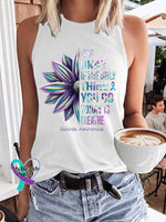 Women’s It’s Okay If The Only Thing You Do Today Is Breathe Print Classic Vest White / S