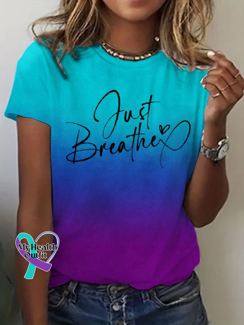 Women’s Just Breathe Print T-Shirt