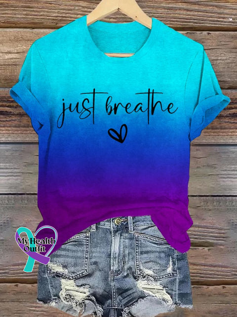 Women’s Just Breathe Printed T-Shirt As Shown / S