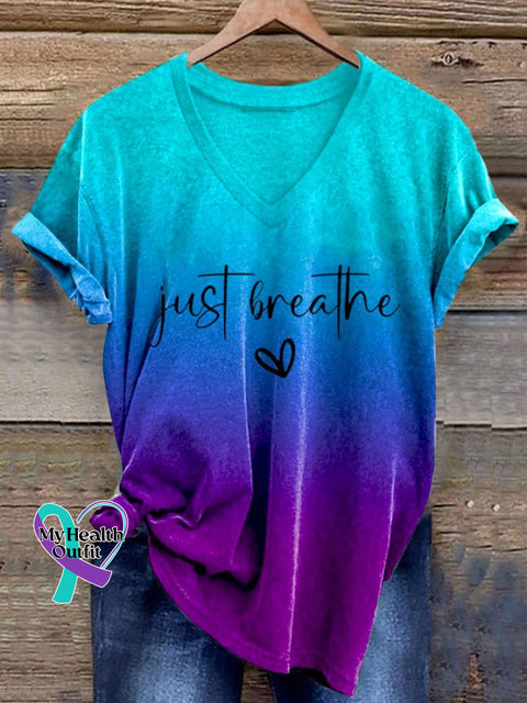 Women’s Just Breathe T-Shirt Picture 1 / S