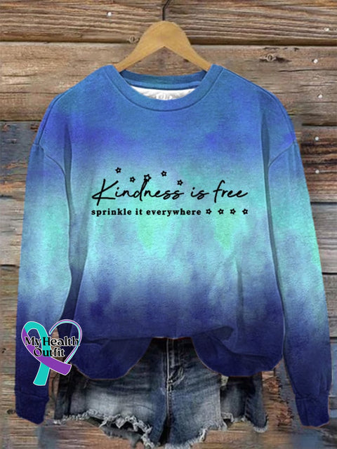Women’s Kindness Is Free Sprinkle It Everywhere Sweatshirt Blue / S
