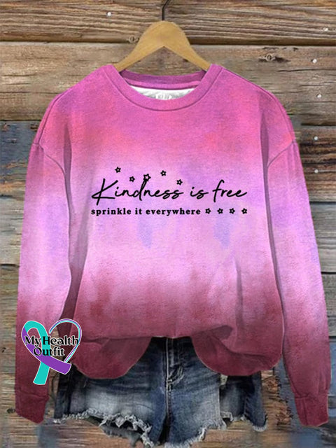 Women’s Kindness Is Free Sprinkle It Everywhere Sweatshirt Fuchsia / S