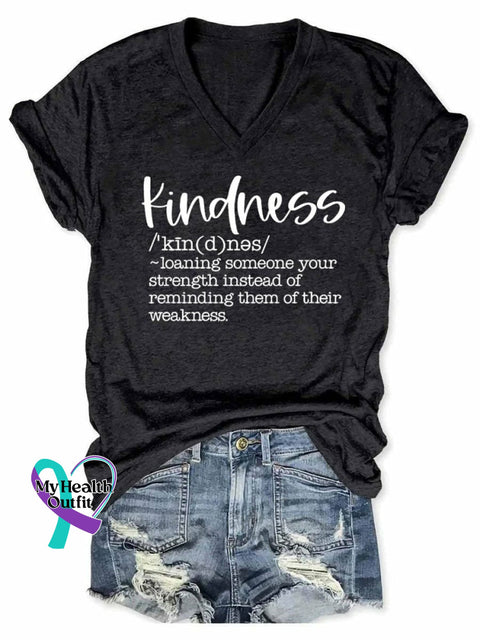 Women’s Kindness Print T-Shirt Black / S