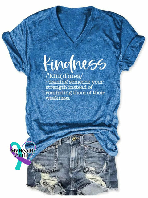 Women’s Kindness Print T-Shirt Blue / S