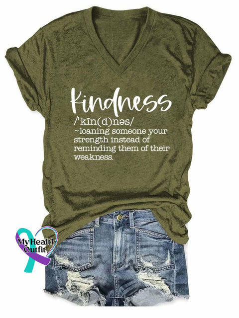 Women’s Kindness Print T-Shirt Green / S