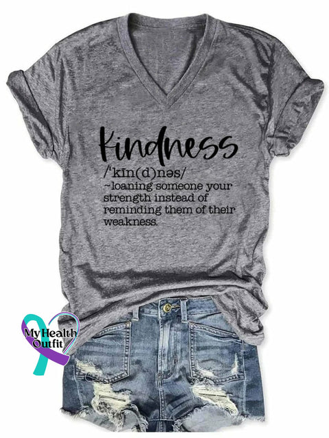Women’s Kindness Print T-Shirt Grey / S