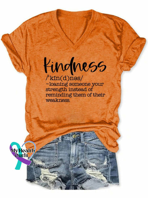 Women’s Kindness Print T-Shirt Orange / S