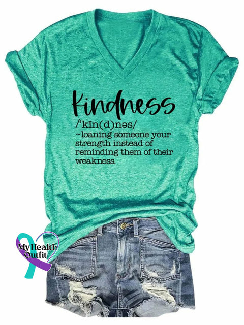 Women’s Kindness Print T-Shirt Teal / S