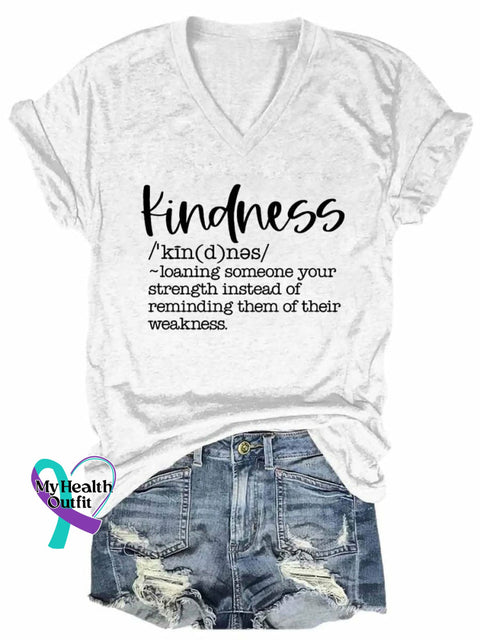 Women’s Kindness Print T-Shirt White / S