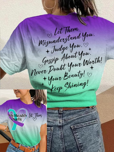 Women’s Let Them Gradient T-Shirt As Shown / S