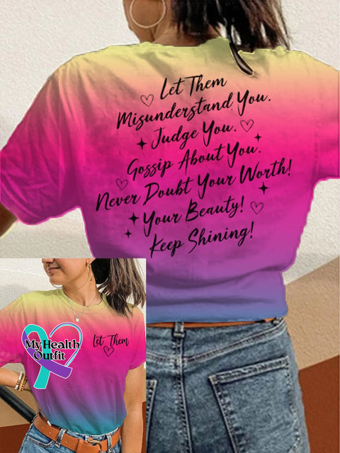 Women’s Let Them Gradient T-Shirt Fuchsia / S