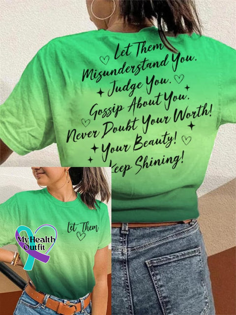Women’s Let Them Gradient T-Shirt Green / S