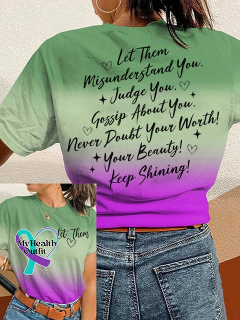 Women’s Let Them Gradient T-Shirt Purple / S