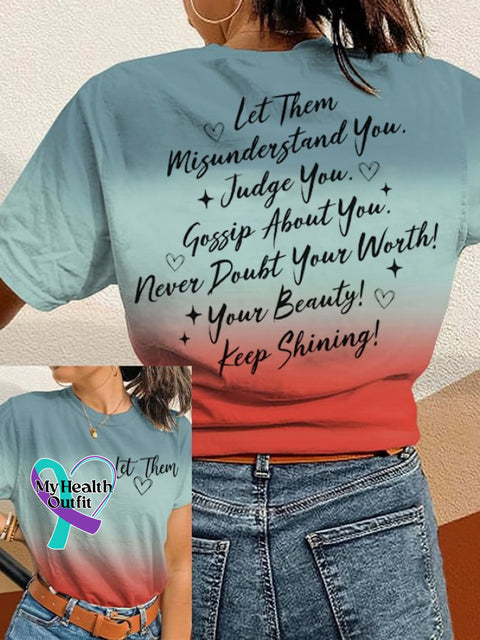 Women’s Let Them Gradient T-Shirt Red / S