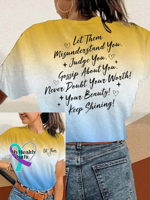 Women’s Let Them Gradient T-Shirt Turmeric / S