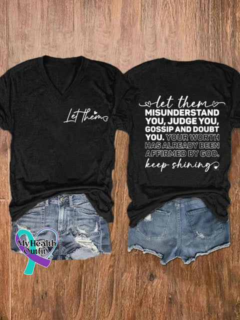 Women’s Let Them Misunderstand You Judge Gossip And Doubt Your Worth Has Already Been Affirmed By