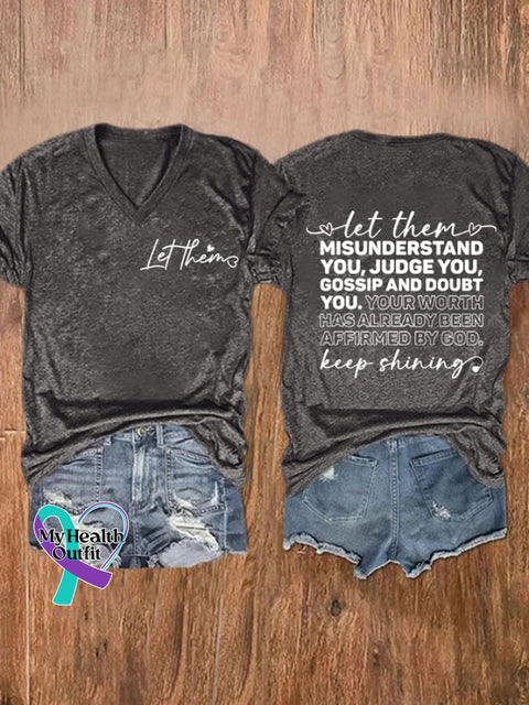 Women’s Let Them Misunderstand You Judge Gossip And Doubt Your Worth Has Already Been Affirmed By