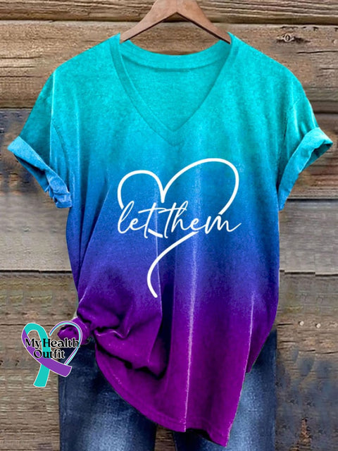 Women’s Let Them Print Casual T-Shirt Picture 1 / S