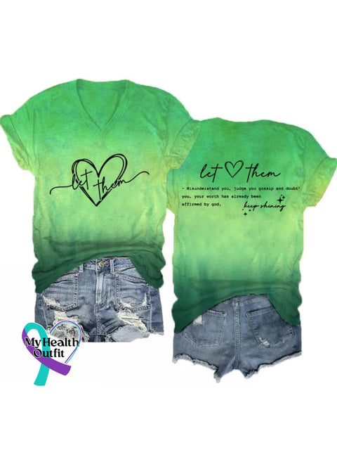 Women’s Let Them Print Casual T-Shirt Picture 1 / S