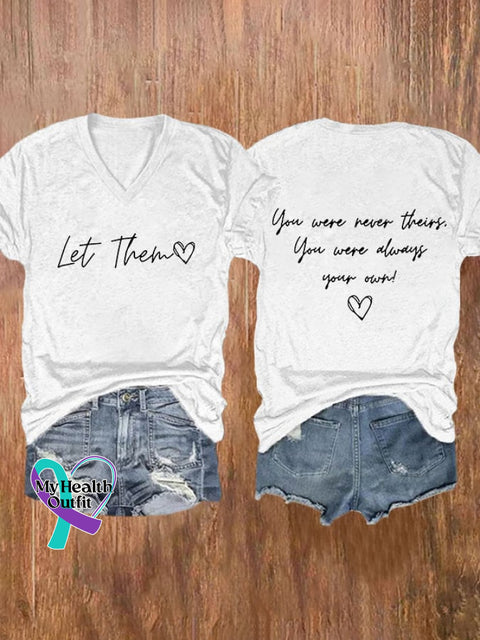 Women’s Let Them Print Casual T-Shirt White / S